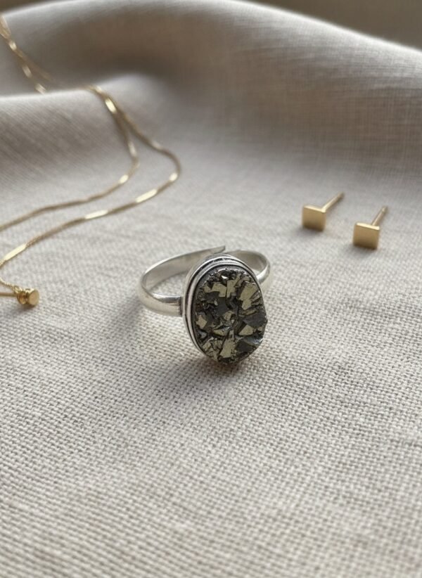 Natural Pyrite Ring